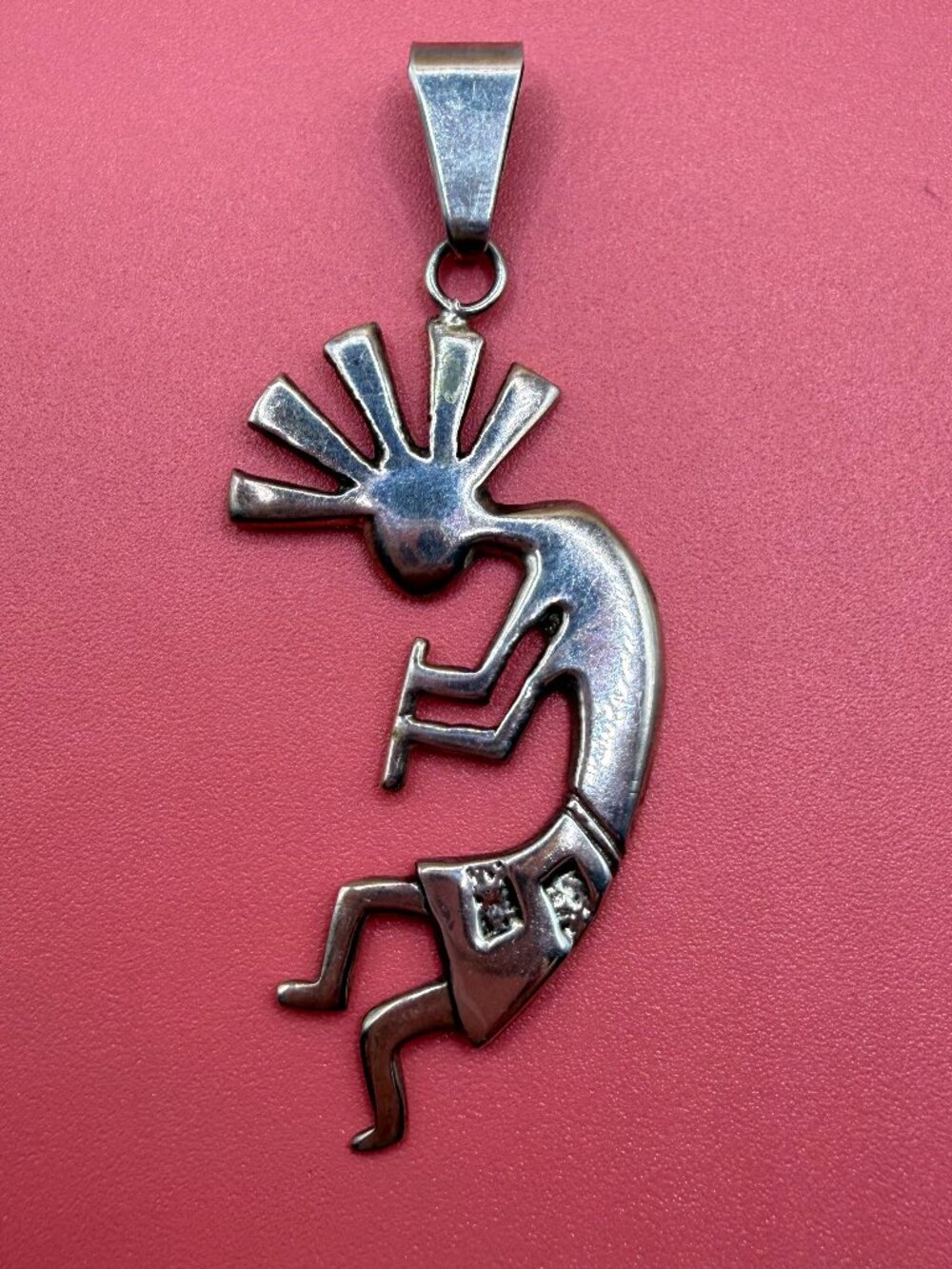 Sterling Silver Kokopelli Music Symbol Pendant Artist Signed